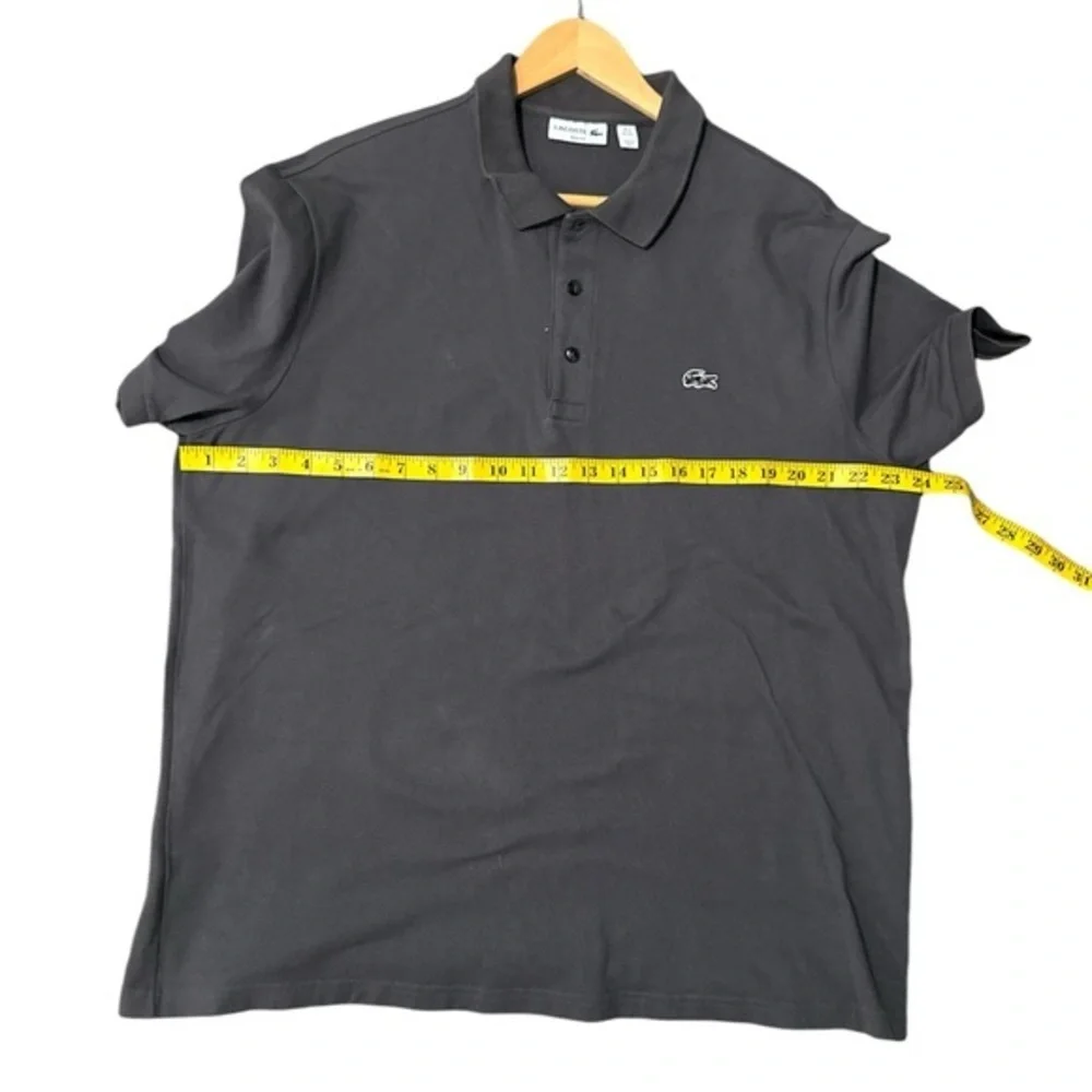 Lacoste Men's Polo‎ Shirt Short Sleeve Dark Gray Size 8 (3XL) - Picture 6 of 8